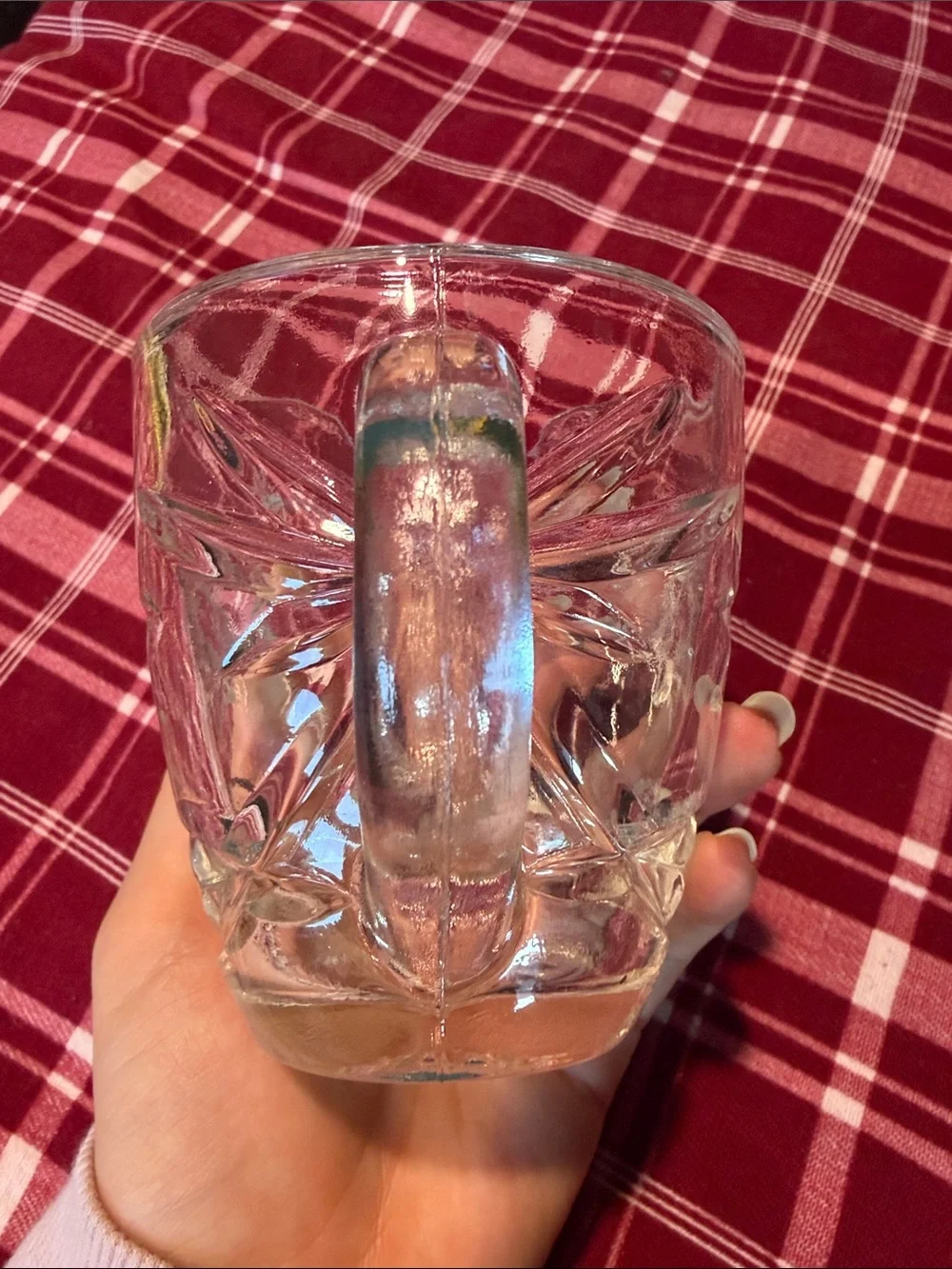 Vtg Anchor Hocking Star of David Glass Creamer Pitcher